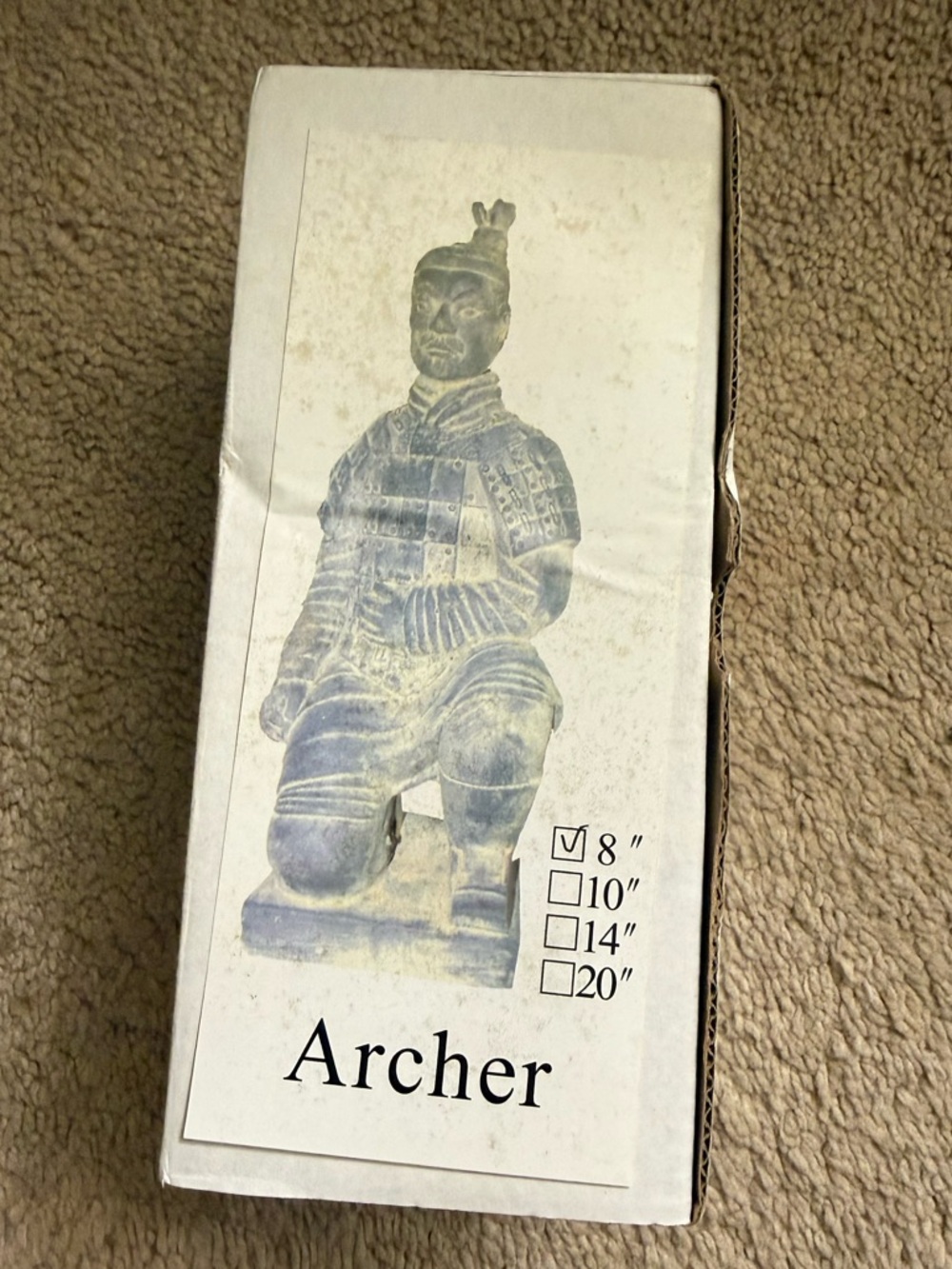 HOM Terra Cotta Archer Statue 8” Terracotta Warrior Soldier Figurine Decor - Picture 2 of 6